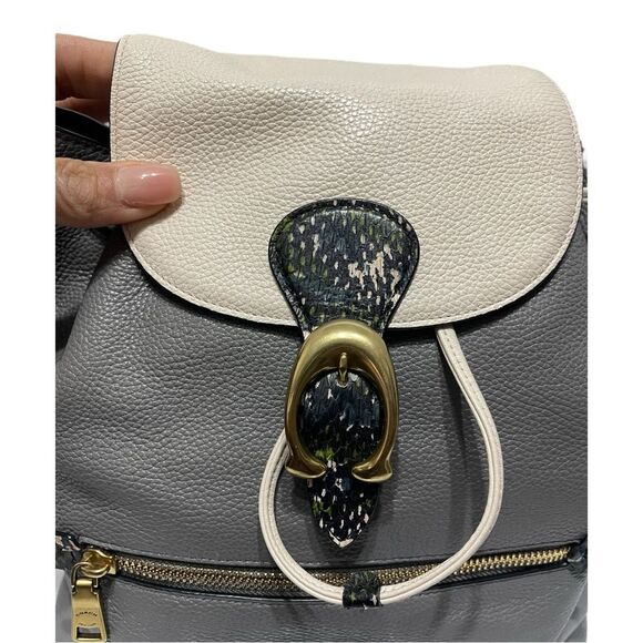 Coach Evie Backpack In Colorblock With Snakeskin Detail - Picture 6 of 12